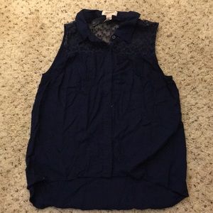 Arizona Jean Co navy blue button up